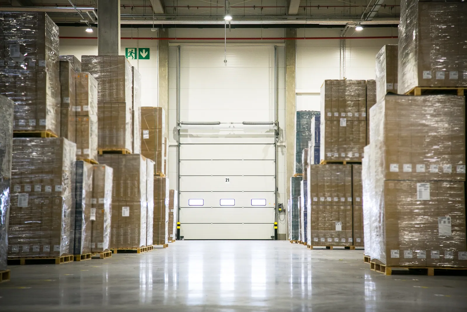 Labran Logistics 仓库的托盘存储区